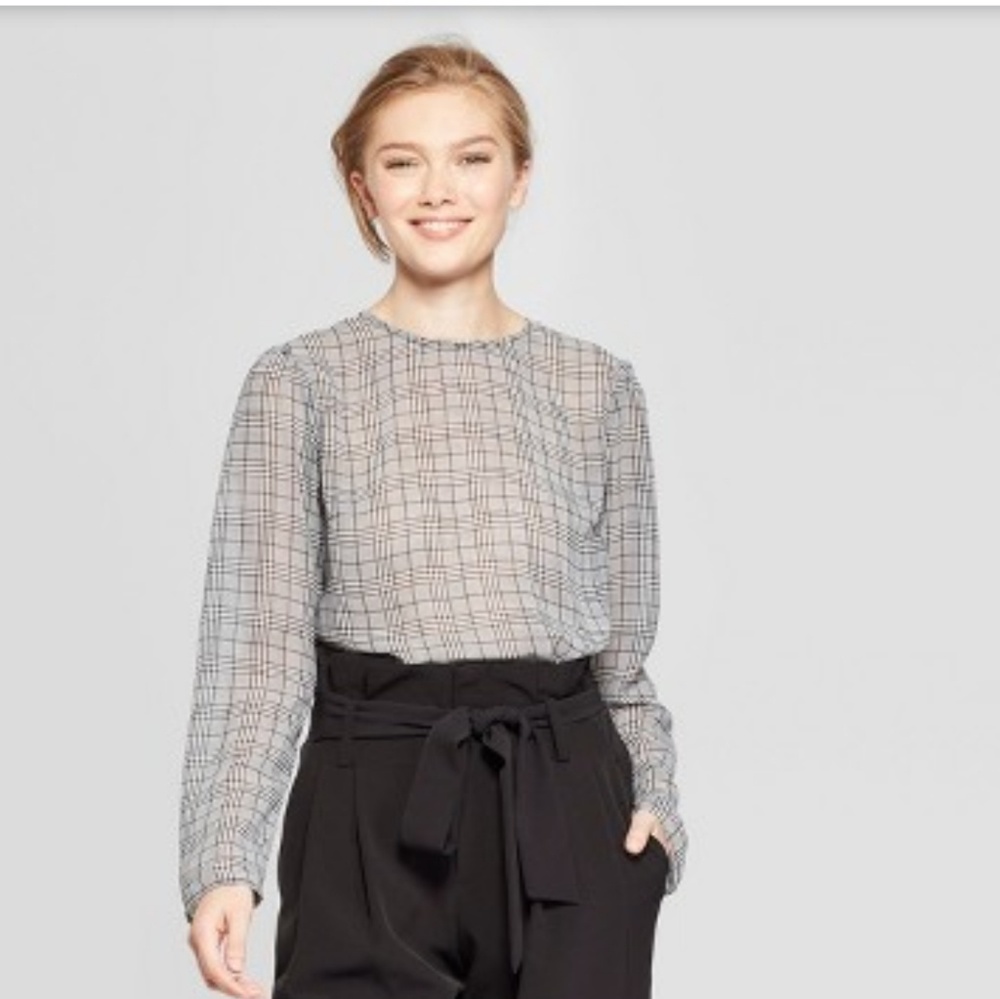 Plaid blouse